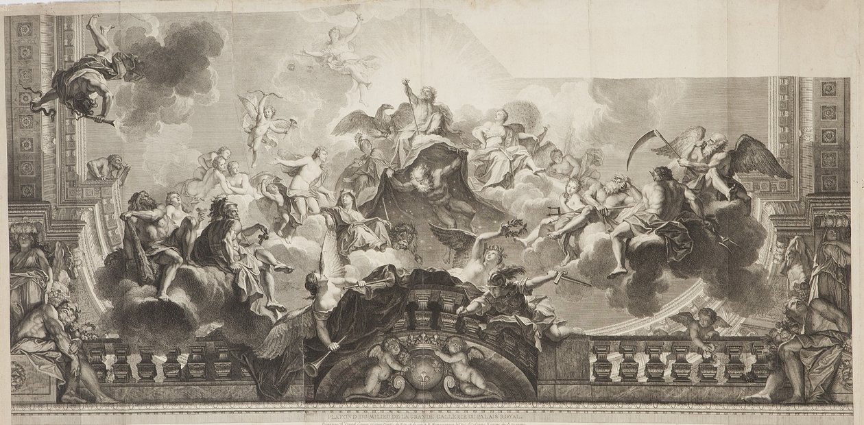 Nicolas Henri Tardieu (1674-1749) tarafından oyulmuş Palais Royal Büyük Galerisi