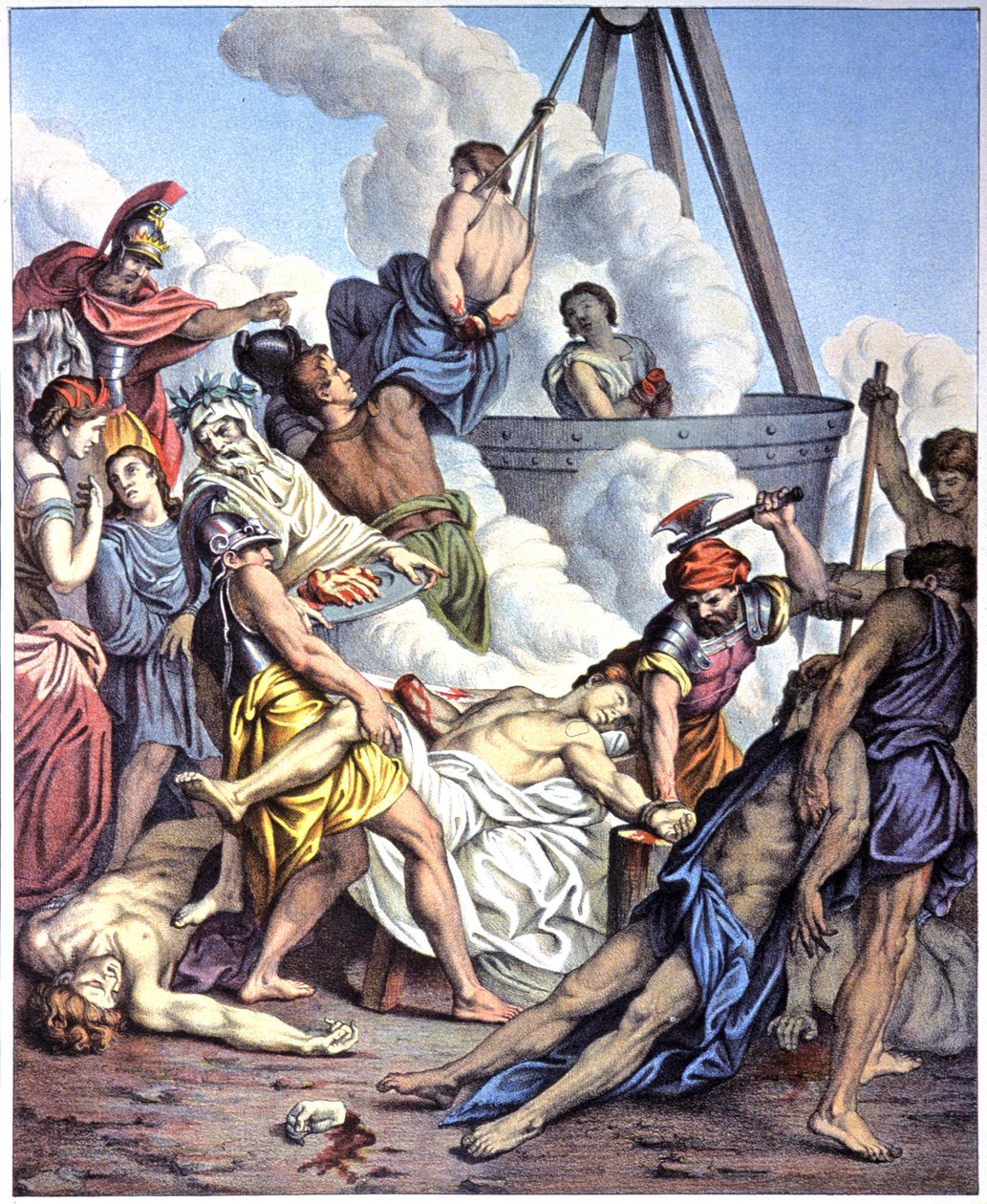 Makabilerin Şehitliği, 19. yüzyılın ortaları (resim) by Antoine (after) Dieu