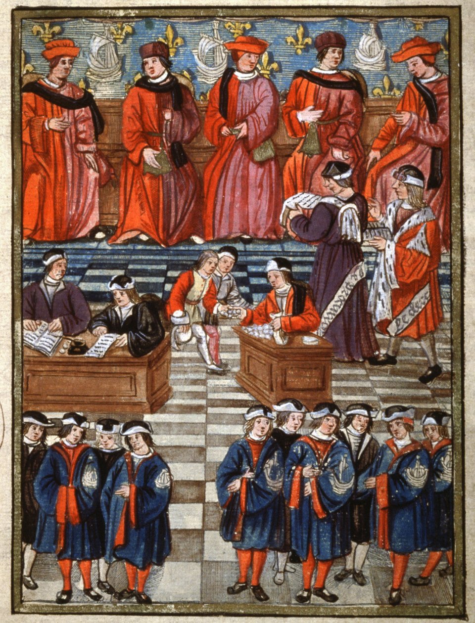 Paris şehrinin prevot ve ihtiyarları, vergi algısı by Antoine (attr. to) Verard
