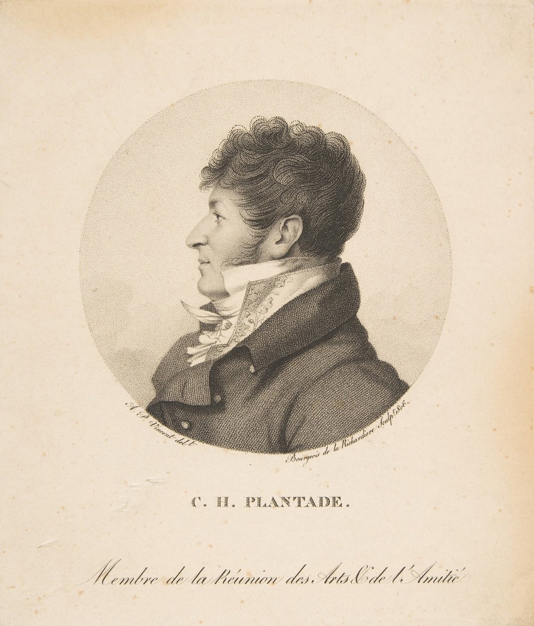 Charles Henri Plantade, 1806. by Antoine Achille Bourgeois de La Richardiere