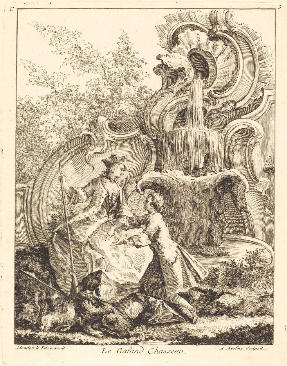 Galand Avcısı by Antoine Aveline after Jean Mondon