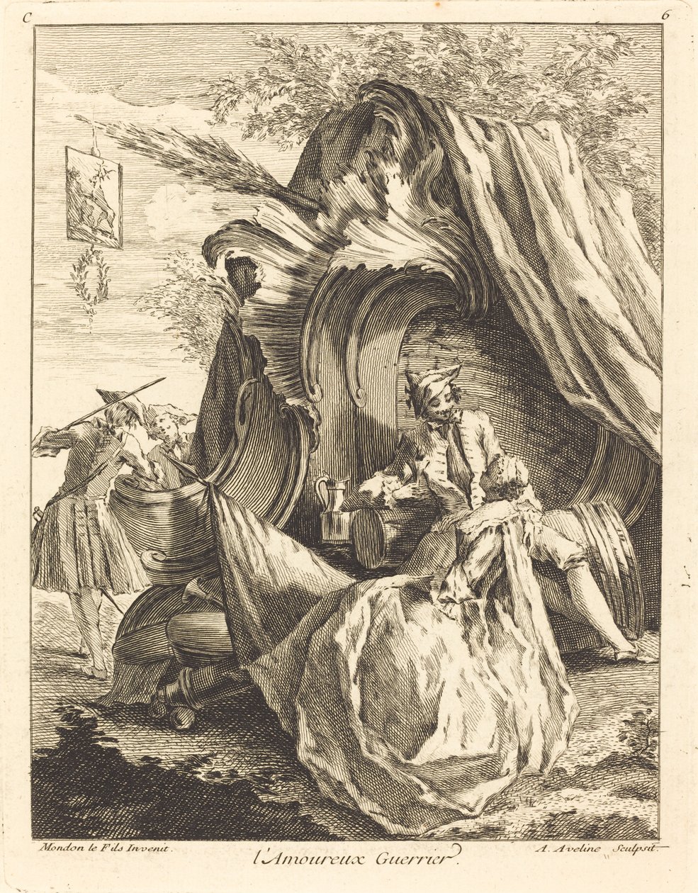 savaşçı sevgilisi by Antoine Aveline after Jean Mondon
