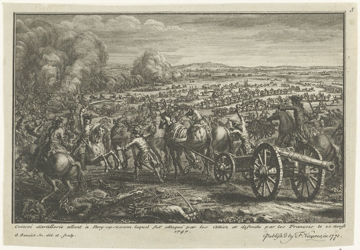 Bir Fransız Topçu Taşımacılığına Müttefik Saldırısı, 1747 Convoi d
