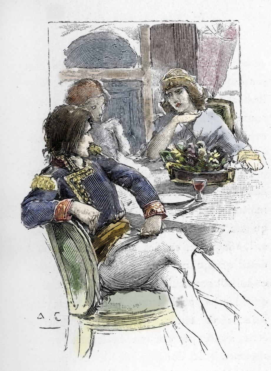 Şarkıcı Giuseppina Grassini (1773-1850), sevgilisi olan ilk konsül Napolyon Bonapart'ın odasında Berthier'in huzurunda gençti. by Antoine Calbet