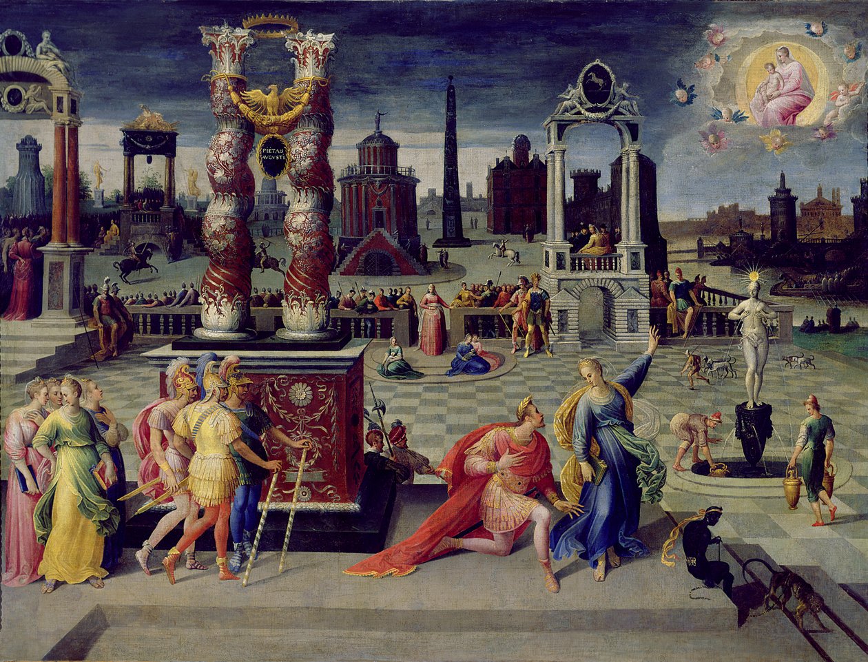 Augustus ve Tiburtine Sibyl by Antoine Caron