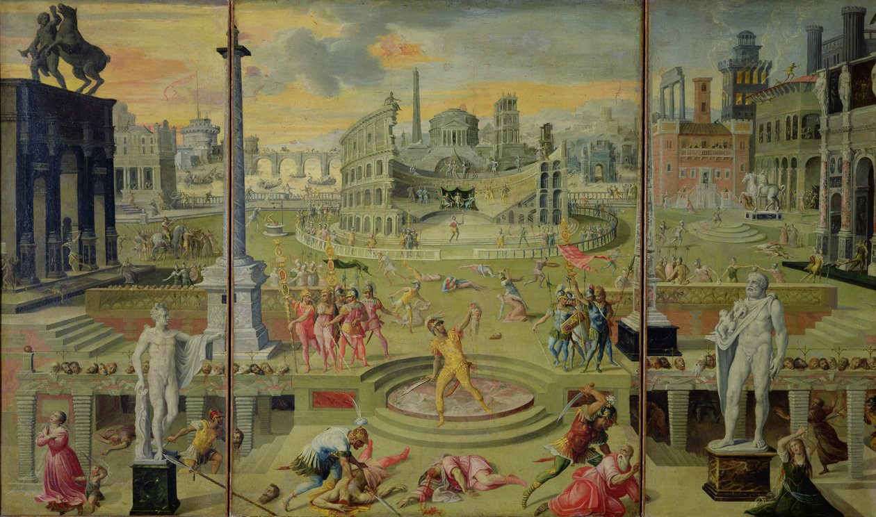 Triumvirlik Katliamı, 1566 by Antoine Caron