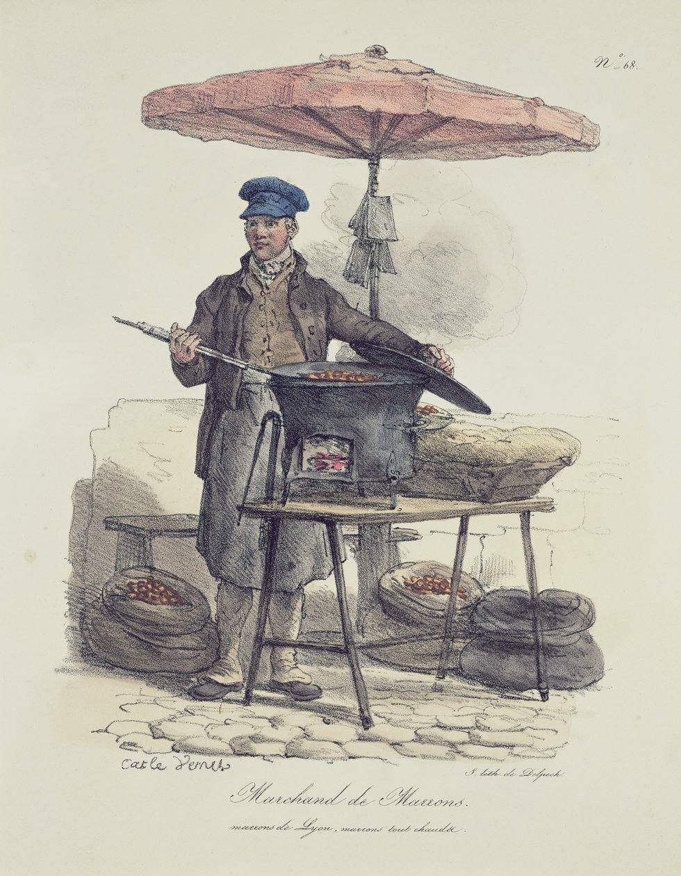 kestane satıcısı by Antoine Charles Horace Vernet