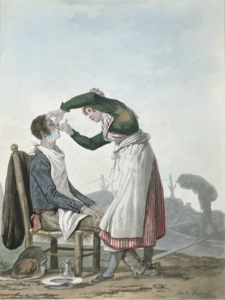 Tıraş olan bir kömür ocağı by Antoine Charles Horace Vernet