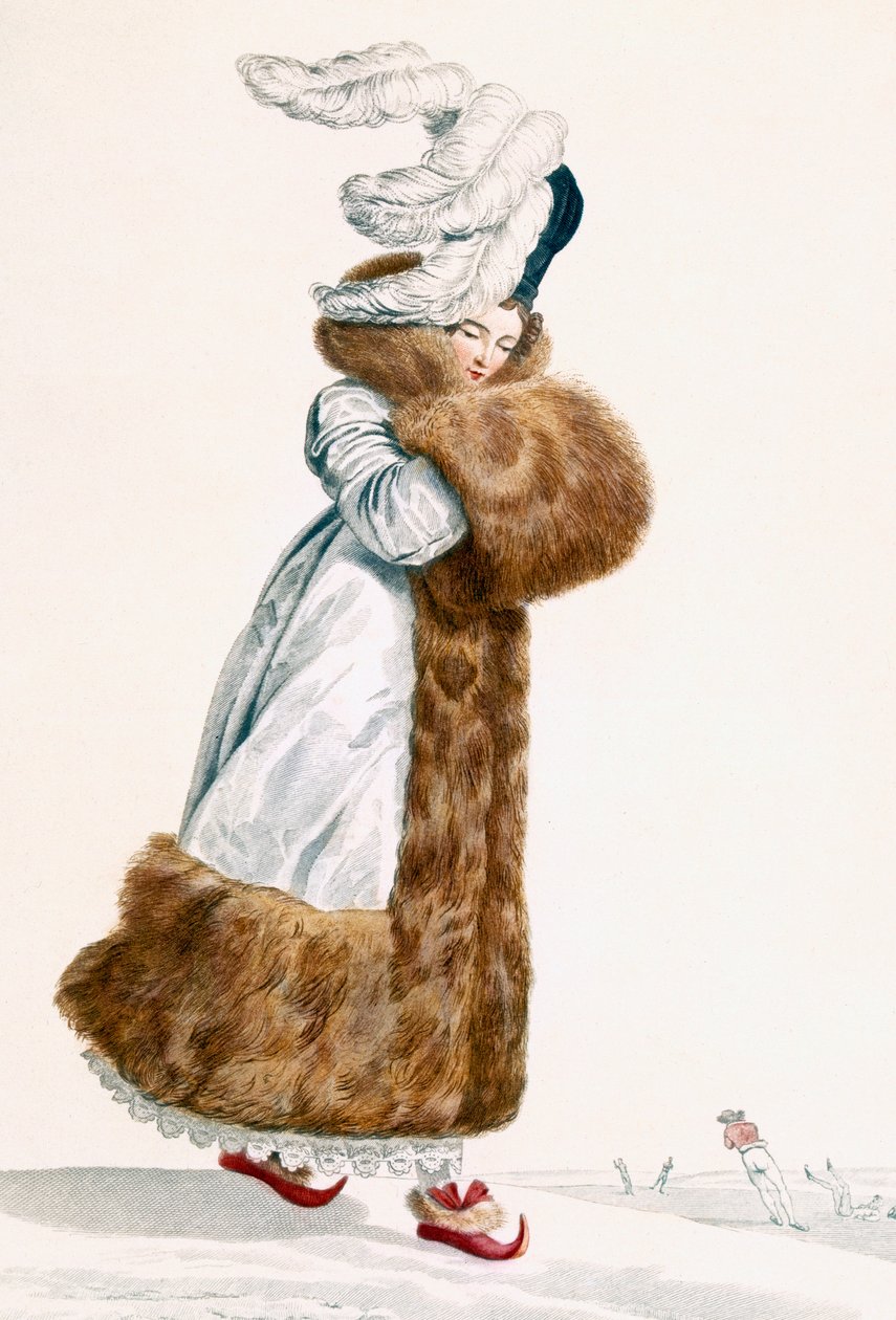Buz Pateni Elbisesi, gravürlü Georges Jacques Gatin (1773-1831), c.1797 by Antoine Charles Horace Vernet