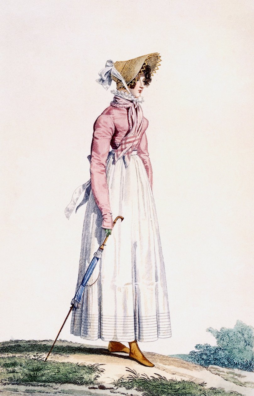 Bayan Yazlık Elbise, Georges Jacques Gatin (1773-1831), pub tarafından oyulmuş 