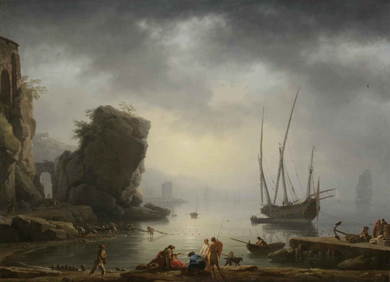 Akdeniz Kıyı Manzarası, 1746 by Antoine Charles Horace Vernet