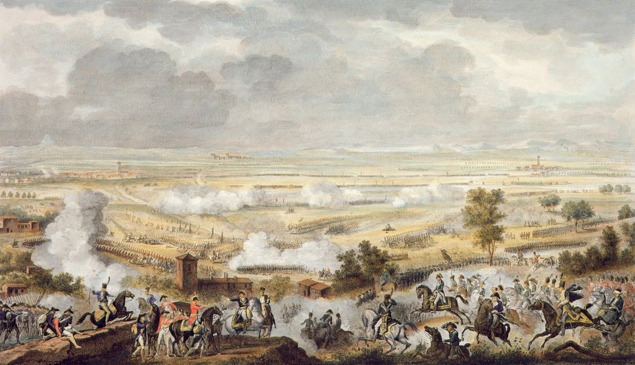 Marengo Savaşı, 23 Prairial, 8. Yıl (12 Haziran 1800), Jean Duplessi-Bertaux (1747-1819) (aquatint) tarafından kazınmış by Antoine Charles Horace Vernet