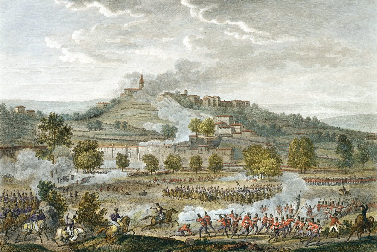 Montebello ve Casteggio Savaşı, 20 Prairial, Yıl 8 (9 Haziran 1800), Jean Duplessi-Bertaux (1747-1819) (aquatint) tarafından oyulmuş by Antoine Charles Horace Vernet