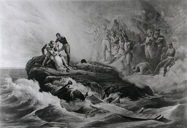 Bertrand Ailesinin Vedası, St. Helena, c.1821-36 by Antoine Charles Horace Vernet