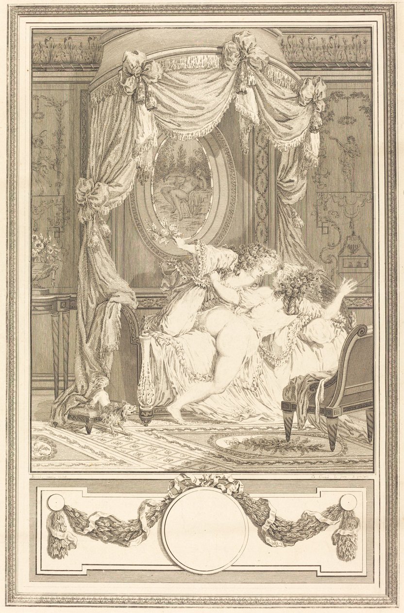 La raclee avec des roses (Güllerle Patlayan) by Antoine Cosme Giraud after Antoine Borel