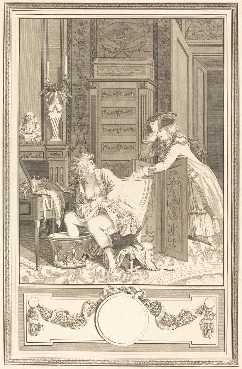 Ayak Banyosu by Antoine Cosme Giraud after Antoine Borel