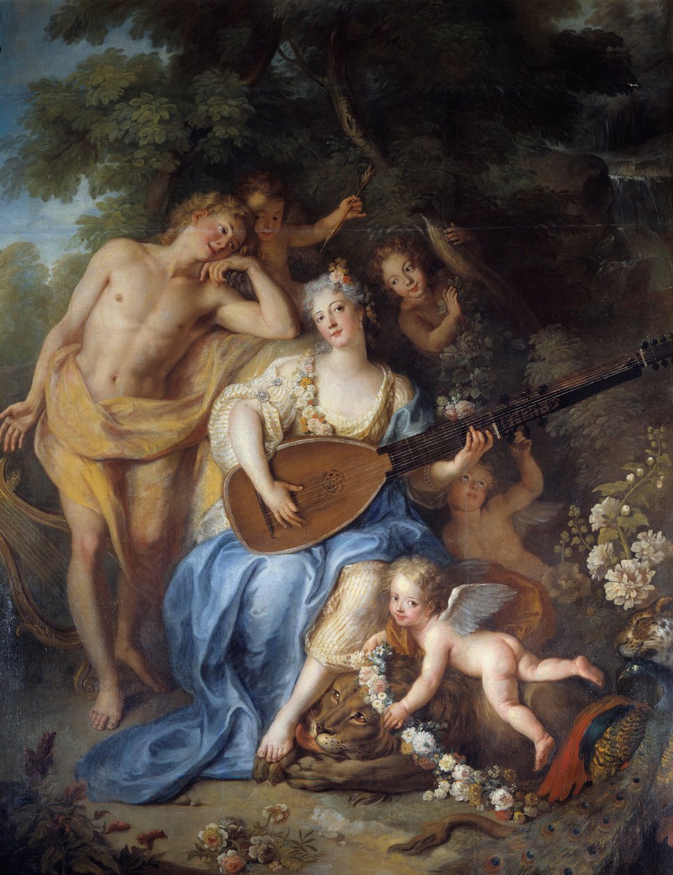 "" Villars Düşesi Portresi" nee Angelique de Varangeville (1683 -? ) detayı. Antoine Coypel