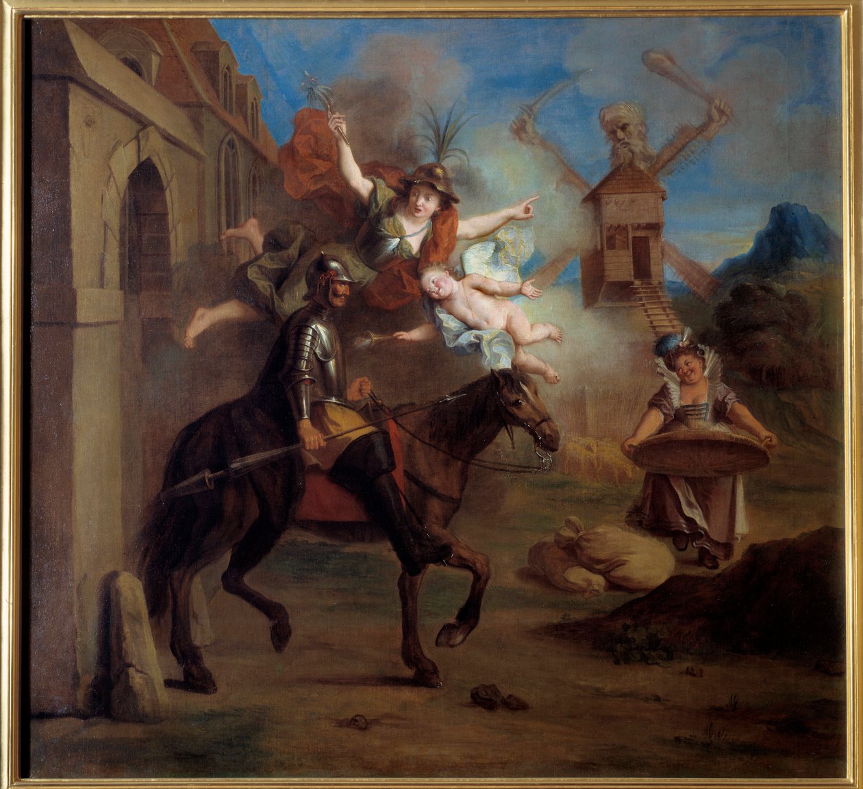 Deliliğe kapılan Don Kişot, kendisini gezgin bir şövalye yapmak için evini terk eder. Miguel de Cervantes Saavedra