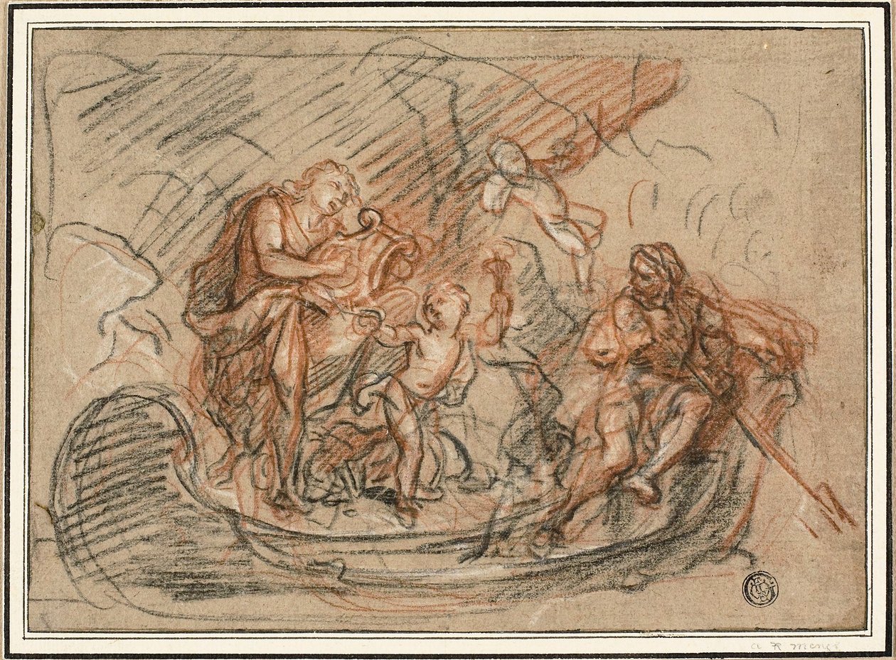 Styx Nehri üzerinde Orpheus by Antoine Coypel