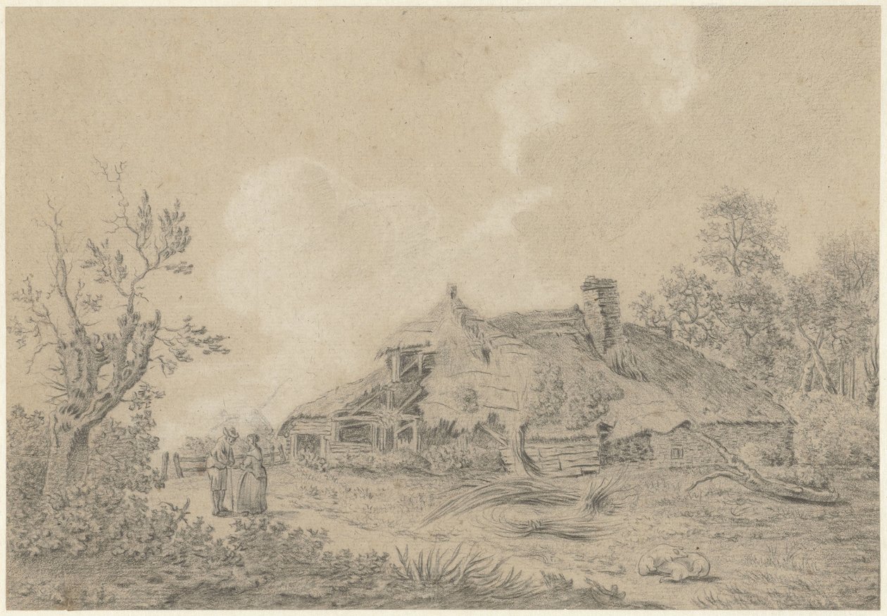 İki figürlü çiftlik evi by Antoine Daniel Prudhomme