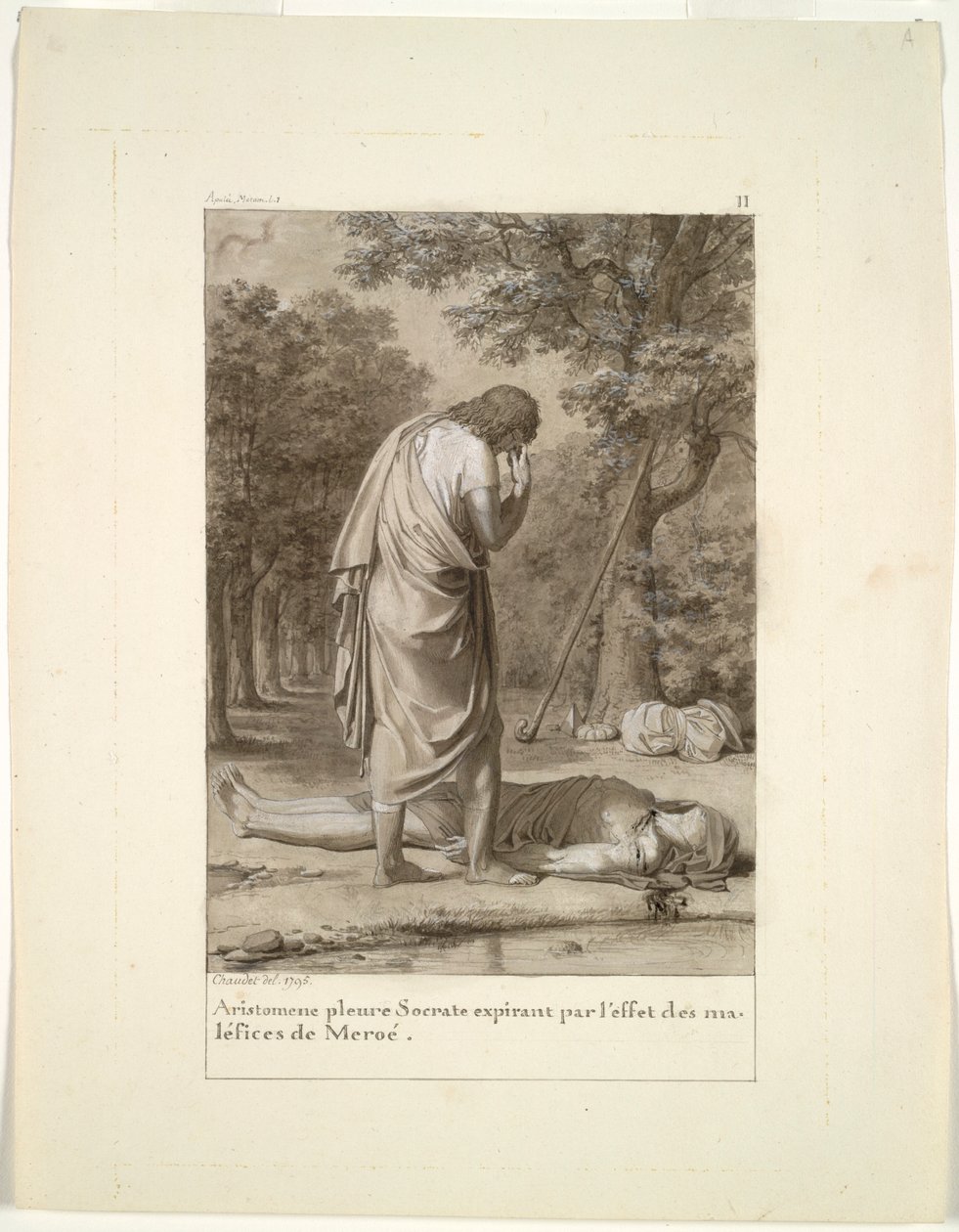 Aristomenes Meroë'nin Büyülenmesinden Sokrates'in Ölümünün Yasını Tutar... Altın Eşek, 1795. by Antoine Denis Chaudet