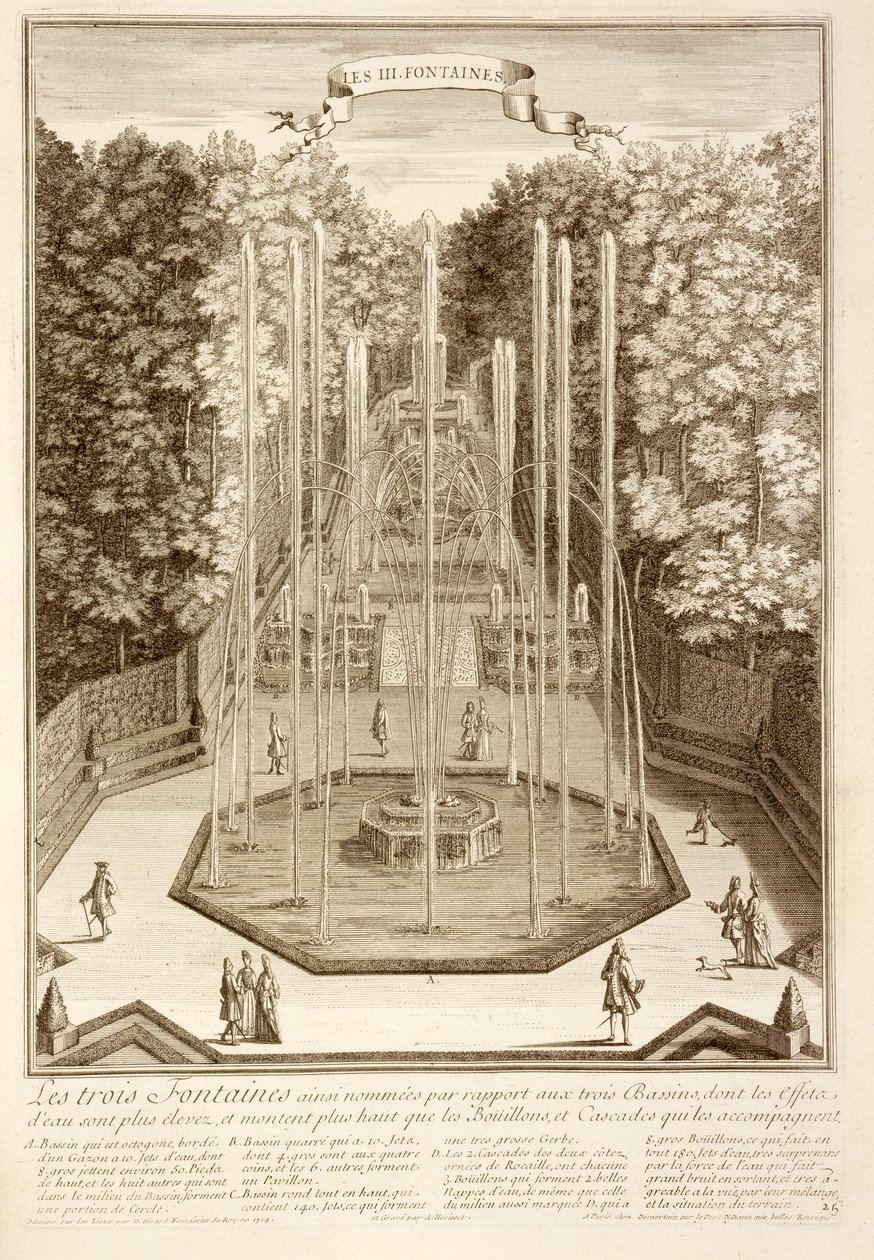 Üç Çeşme, Versay, 1714 by Antoine Herriset
