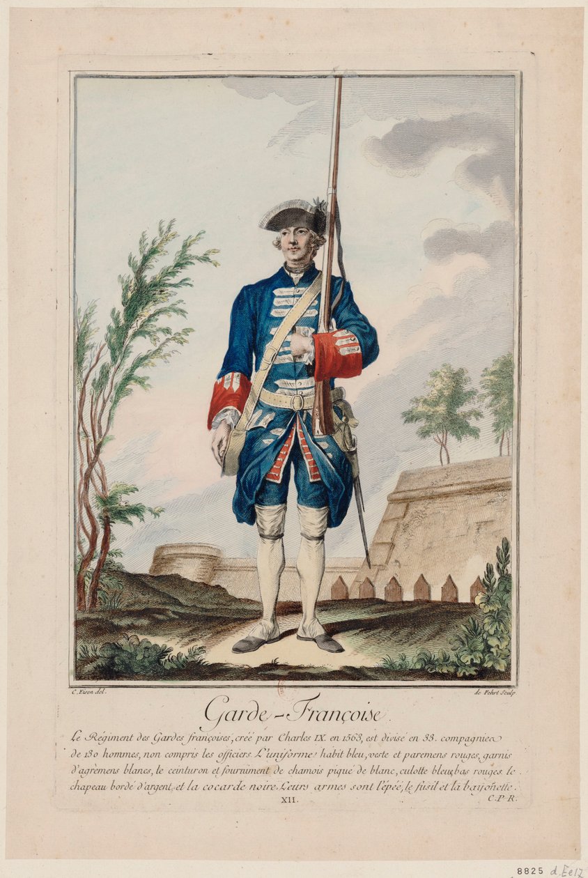 Fransız Muhafızları Fransız Muhafızları, 1756. by Antoine Jean De Fehrt