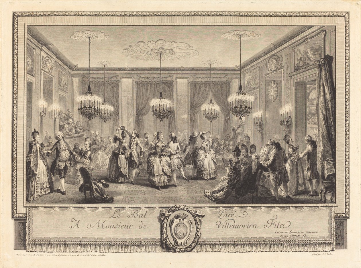 top giyinmiş by Antoine Jean Duclos after Augustin de Saint Aubin