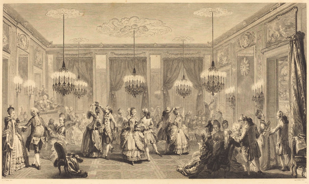 top giyinmiş by Antoine Jean Duclos after Augustin de Saint Aubin