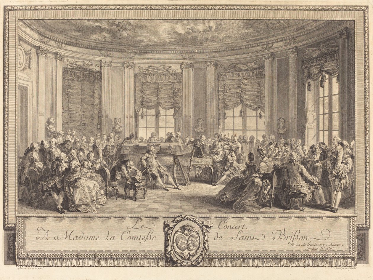 Konser by Antoine Jean Duclos after Augustin de Saint Aubin