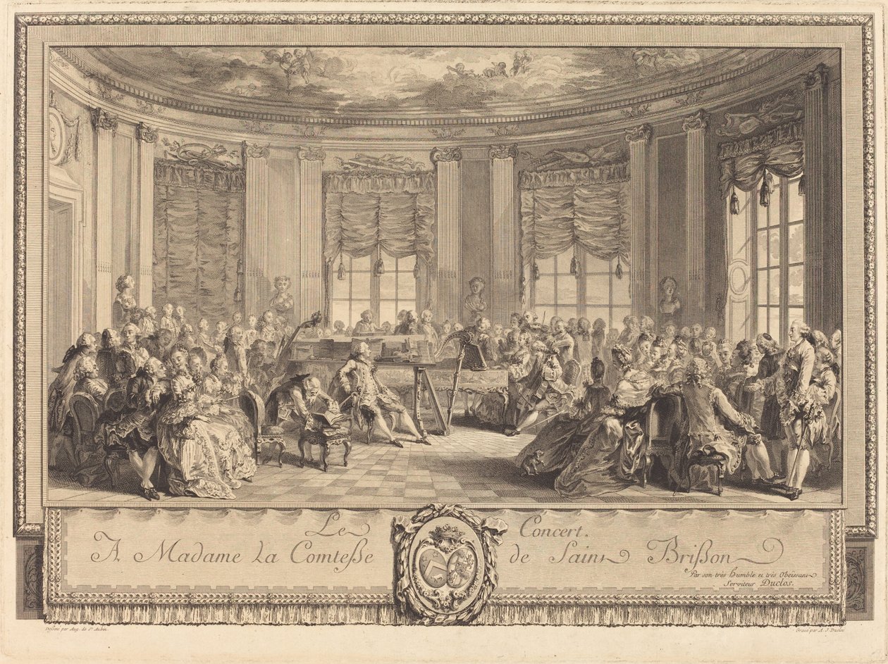 Konser by Antoine Jean Duclos after Augustin de Saint Aubin