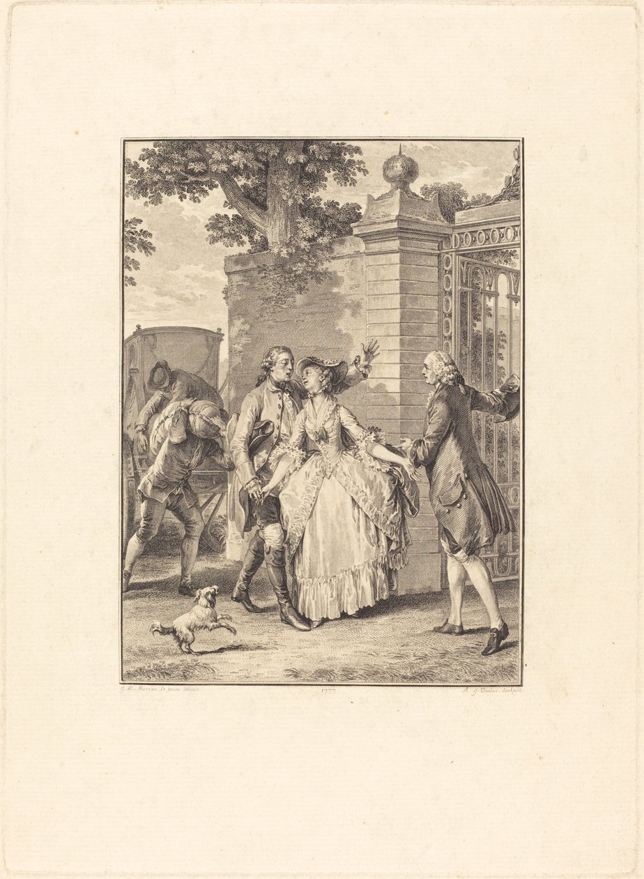 Güzel ruhların güveni by Antoine Jean Duclos after Jean Michel Moreau