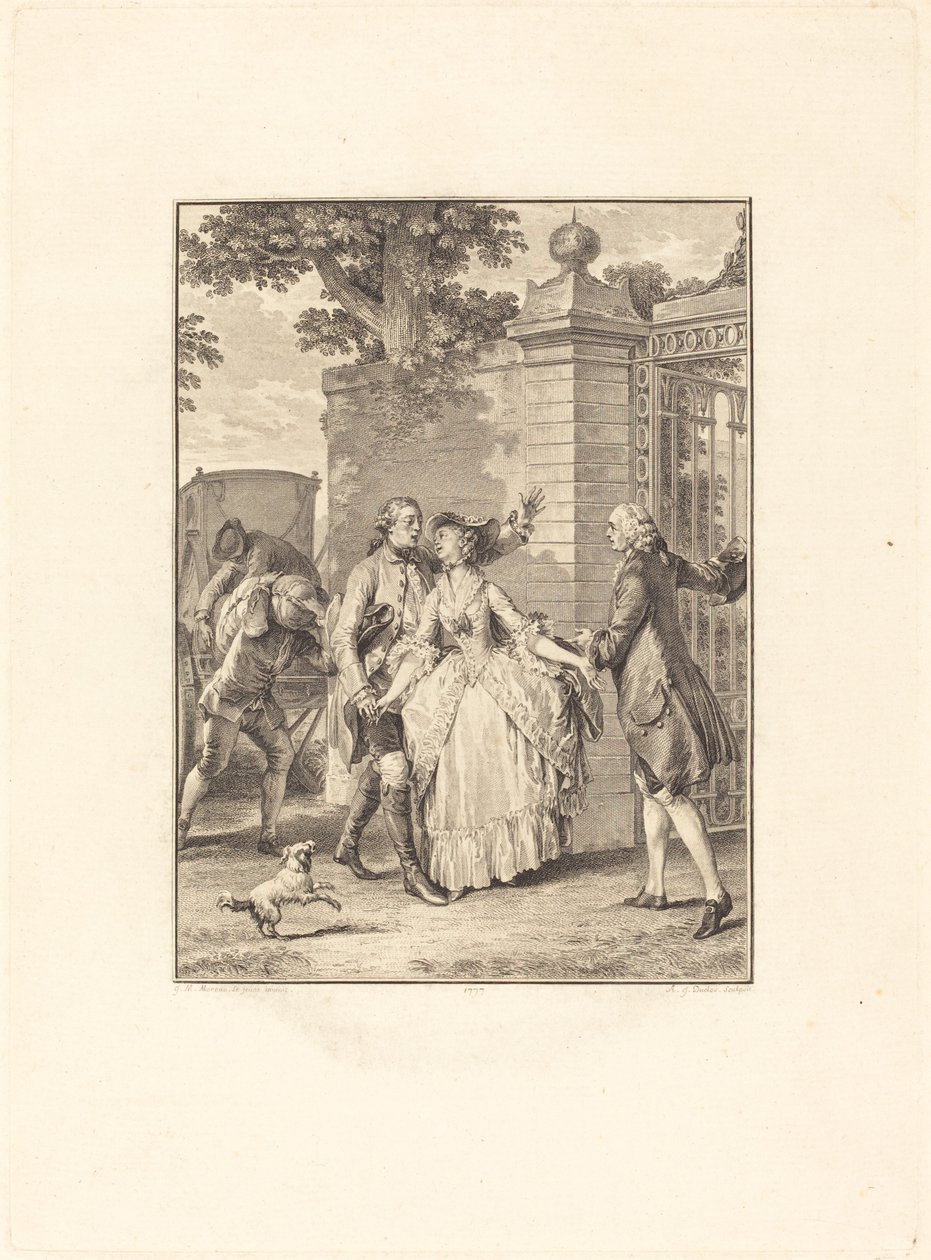 Güzel ruhların güveni by Antoine Jean Duclos after Jean Michel Moreau