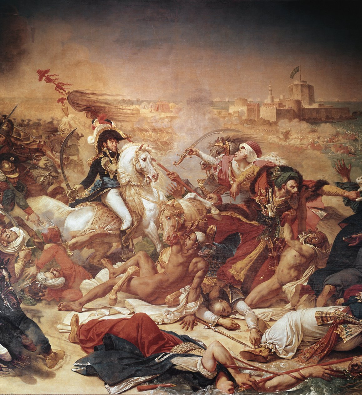 Abukir Muharebesi, general Murat Osmanlı ordusuna karşı savaşıyor, detay (1806, Tuval üzerine yağlıboya) by Antoine Jean Gros