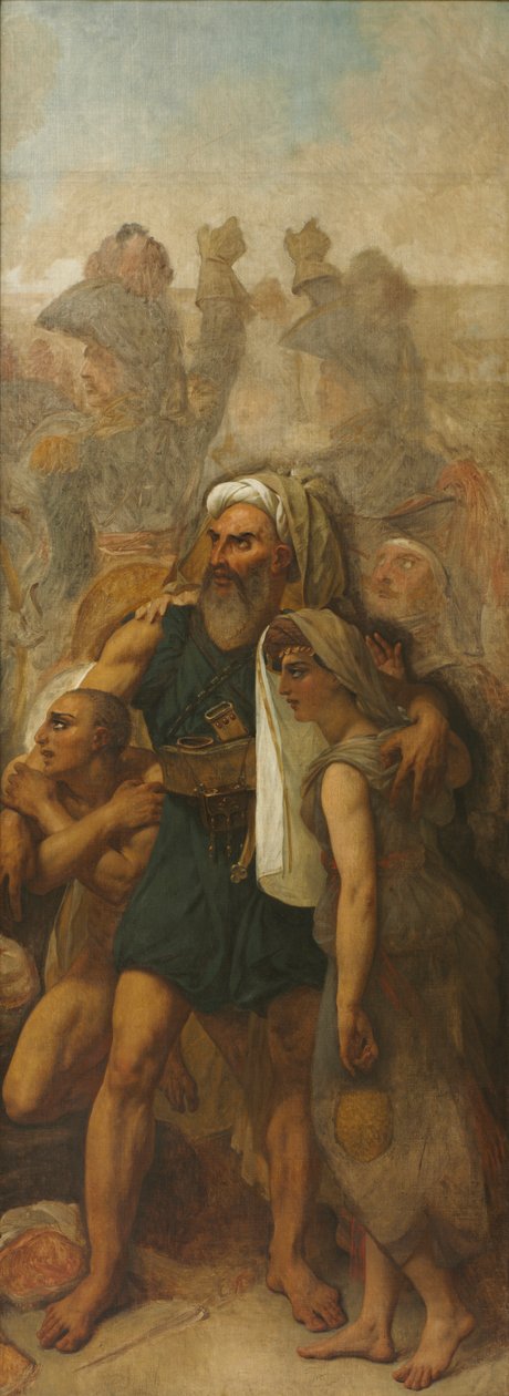 Mısırlı Aile ("Piramitlerin Savaşı" için taslak) by Antoine Jean Gros