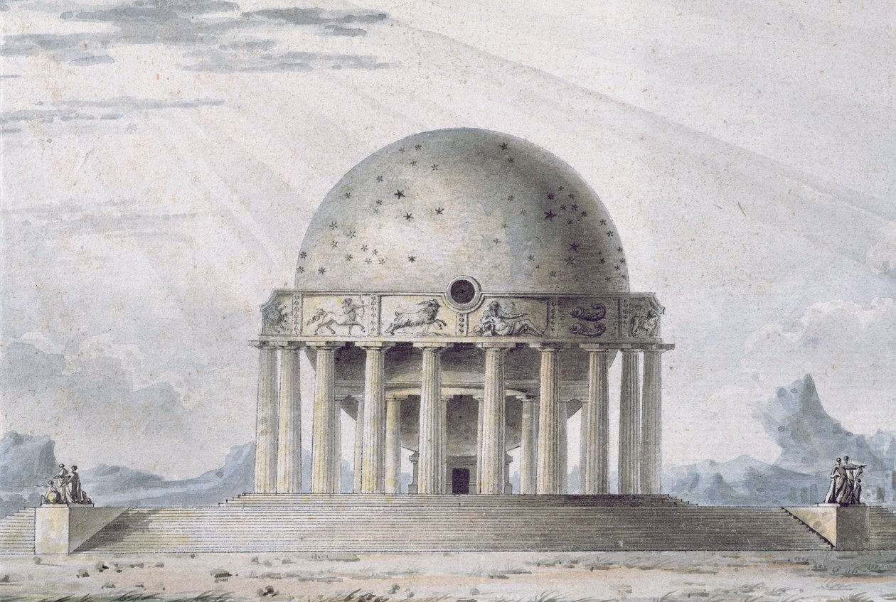 Bir Kozmopolit Evi için Tasarım, 1783 (detay) (ayrıca bkz. 195241-195242, 196724-196726) by Antoine Laurent Thomas Vaudoyer