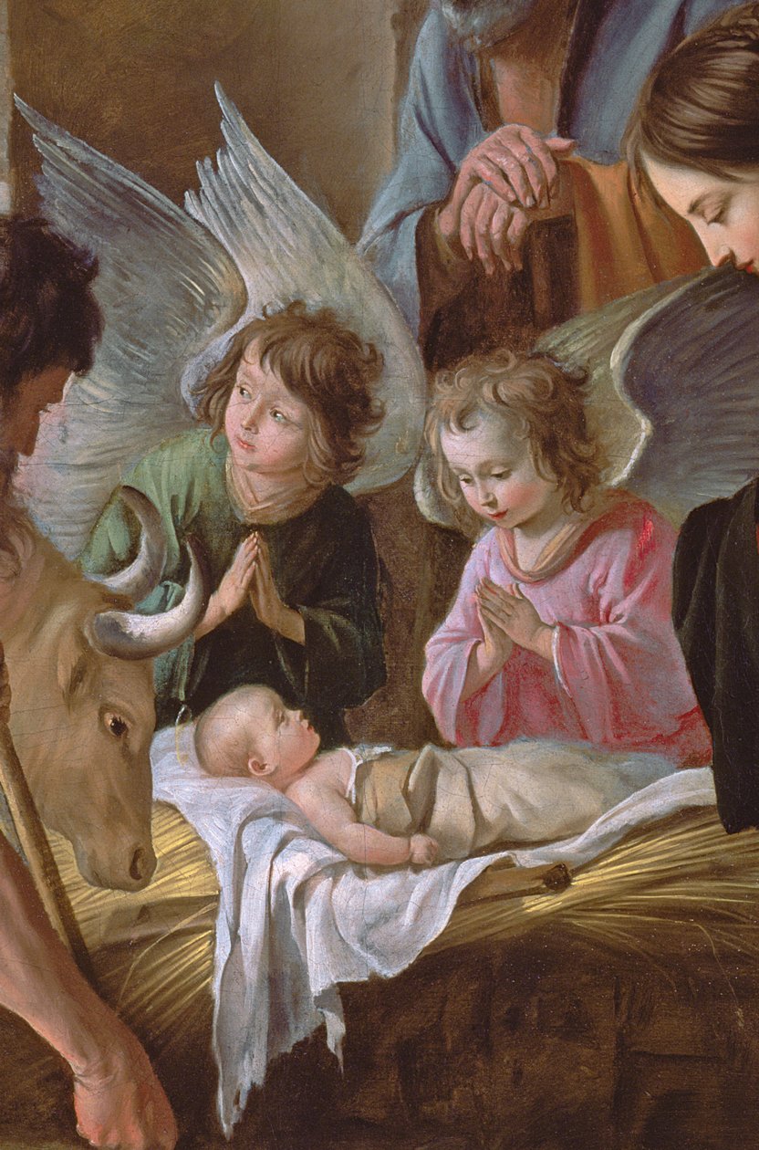 Çobanların Tapınması, c.1638 (99414 detayı) by Antoine Le Nain