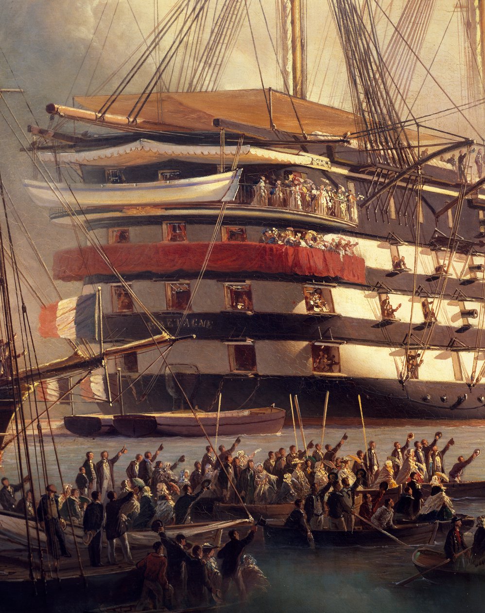 Kraliçe Victoria, Cherbourg'da 3 Ağustos by Antoine Leon Morel Fatio