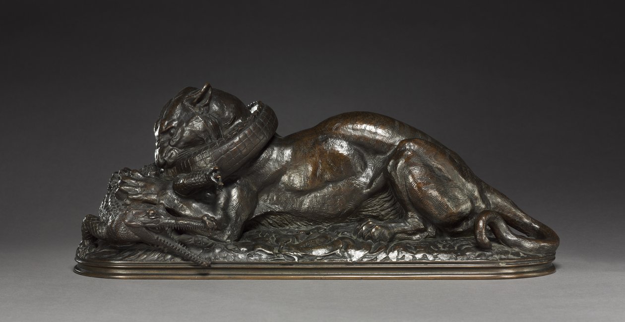Gavial Yiyen Kaplan, 1831. by Antoine Louis Barye