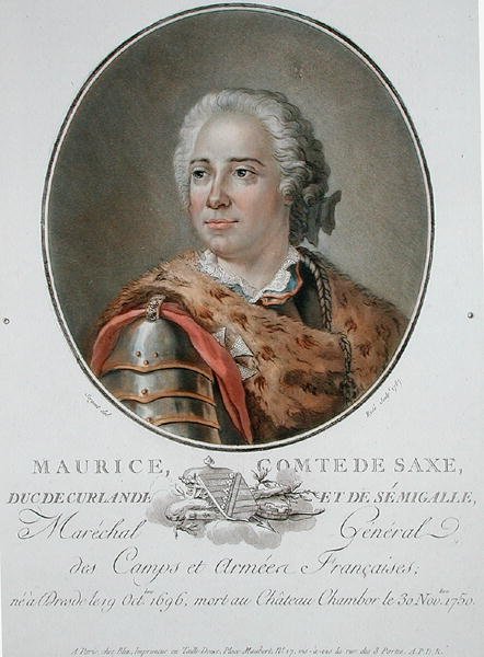 Maurice (1696-1750) Saksonya Kontu by Antoine Louis Francois (after) Sergent Marceau