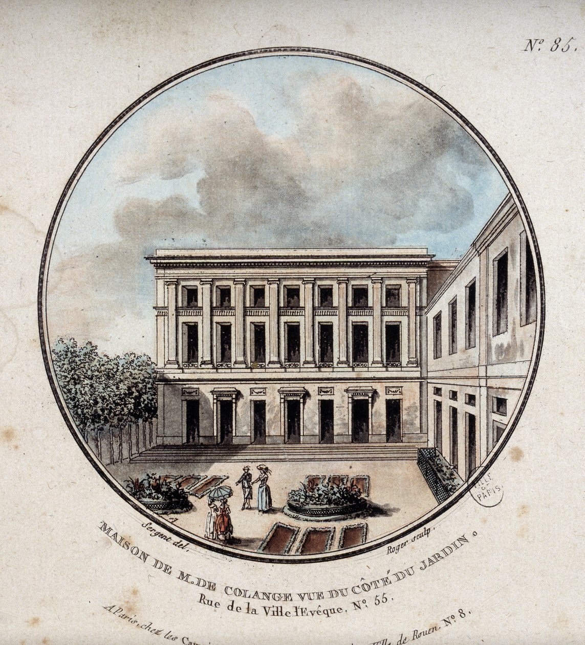 Maison de M. de Colange, bahçeden görünüm (rue Ville-l