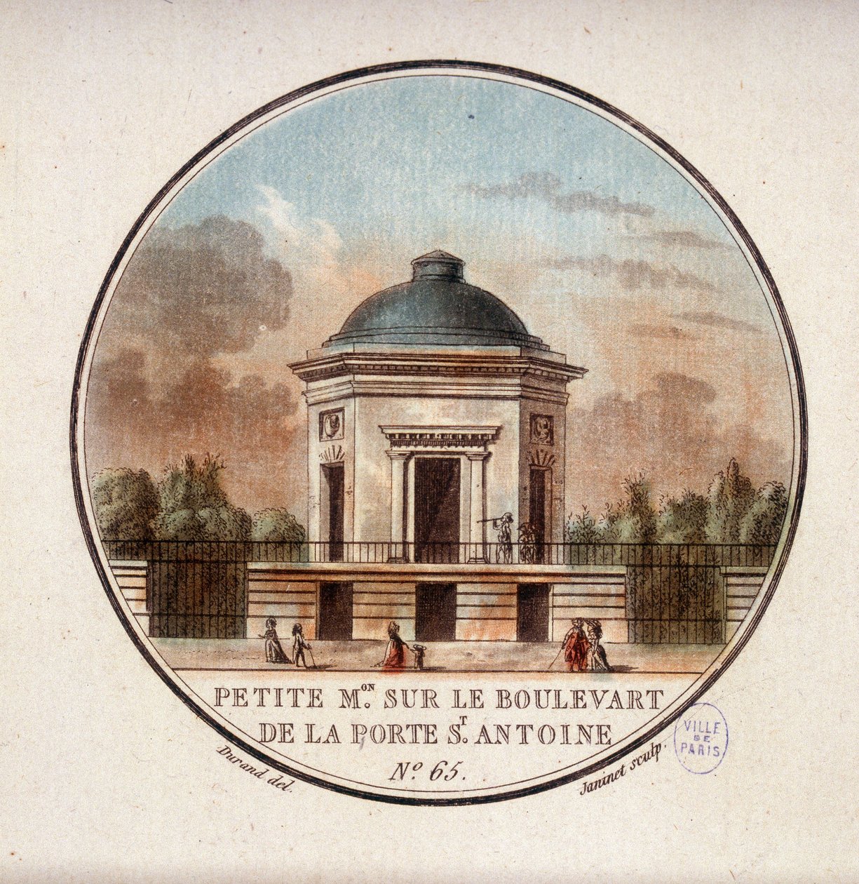 Porte Saint Antoine bulvarında küçük bir ev. Çavuş tarafından Paris