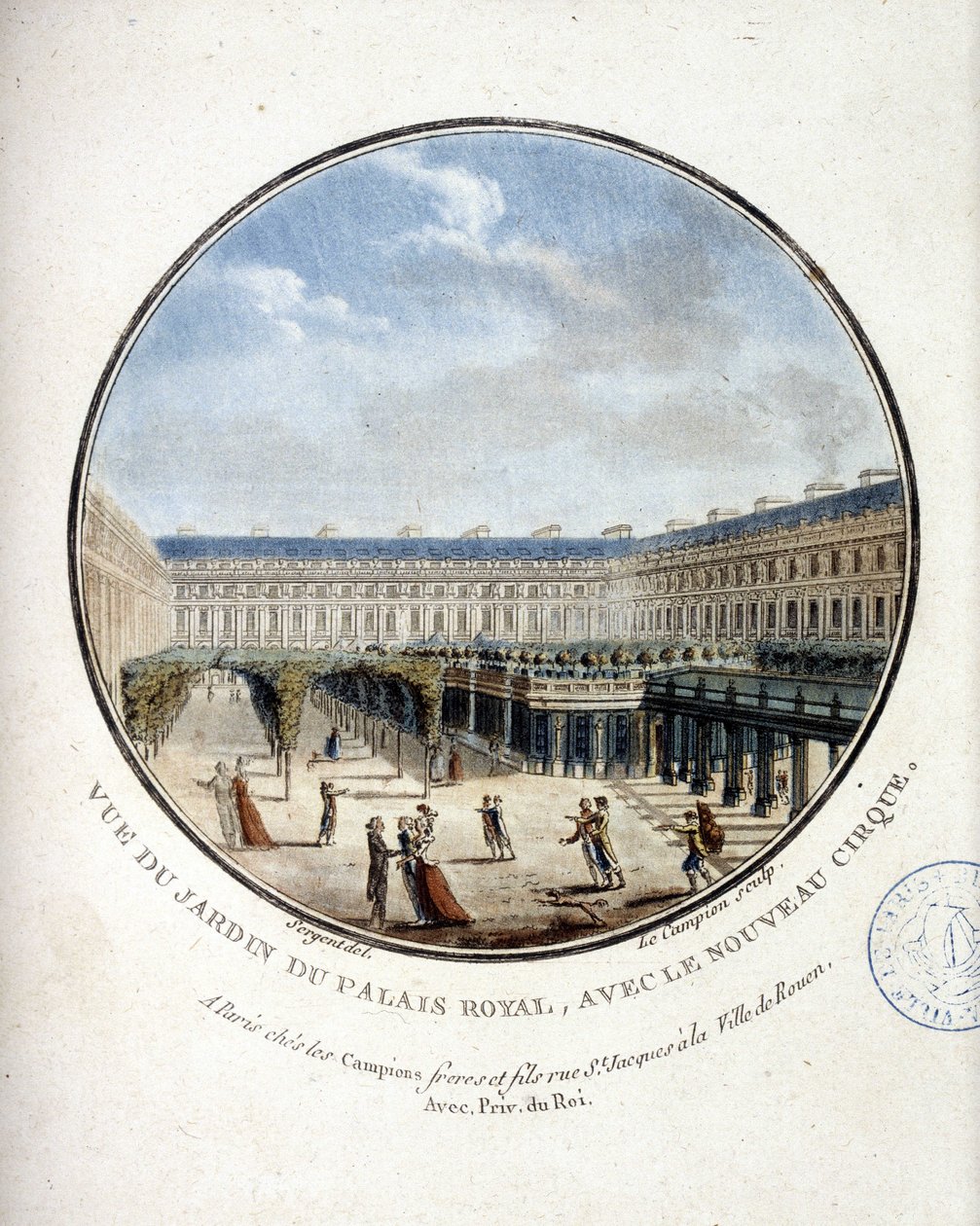 Palais Royal bahçesinin görünümü - Çavuş tarafından “” Paris