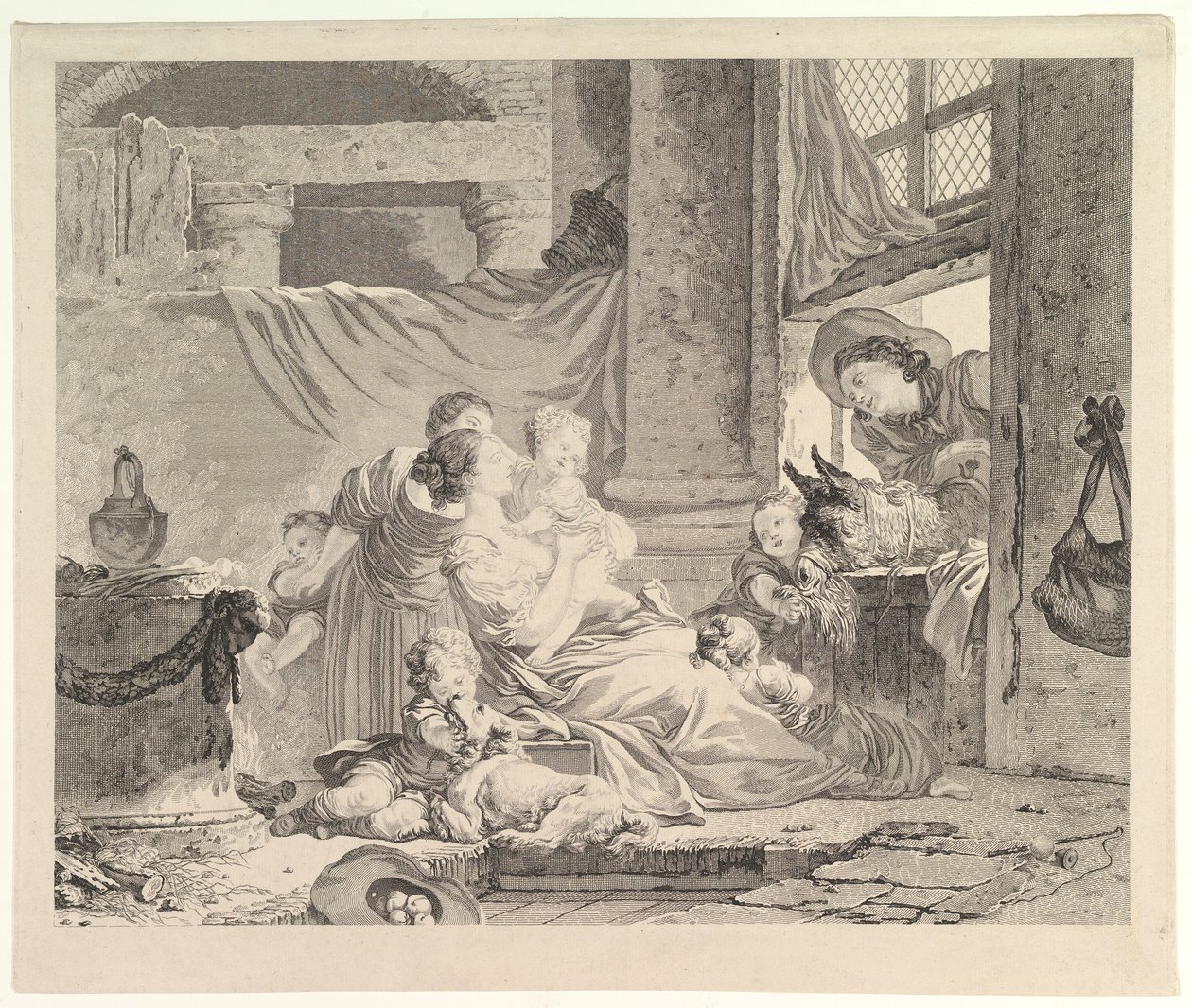 Çiftçinin Ailesi.nd by Antoine Louis Romanet