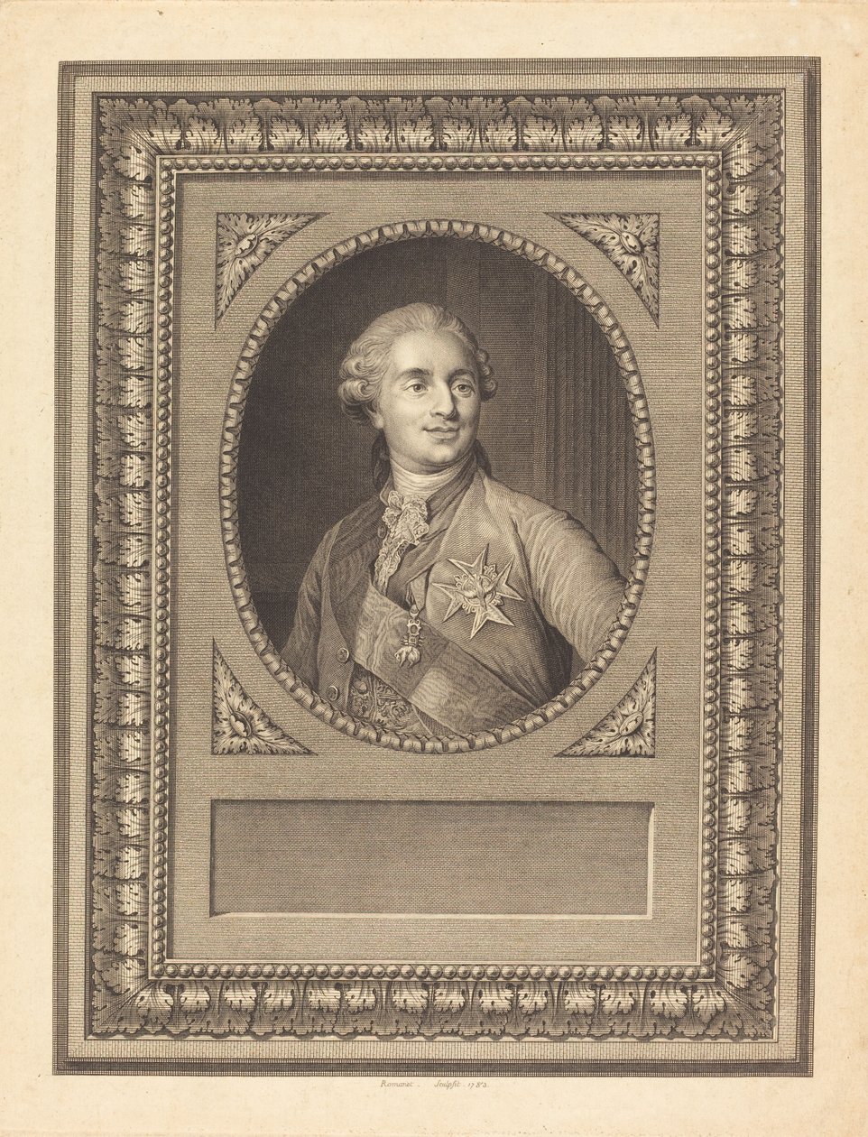 Louis XVI, Fransa Kralı by Antoine Louis Romanet after Joseph Siffred Duplessis