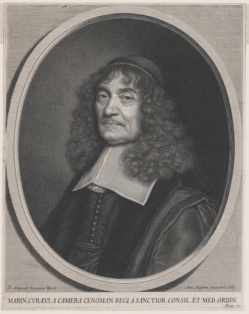 Oda Marin Cureau by Antoine Masson after Pierre Mignard I