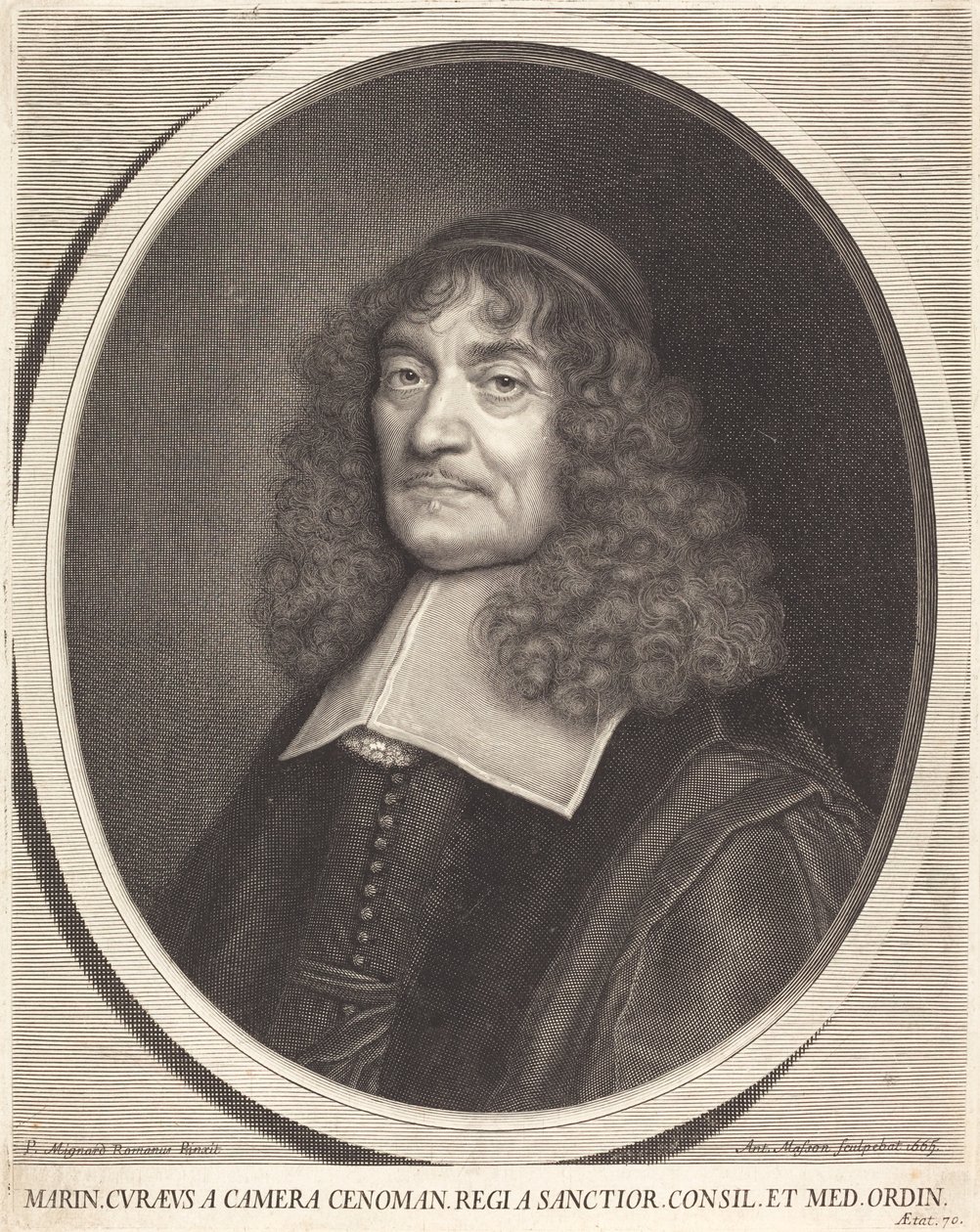 Oda Marin Cureau by Antoine Masson after Pierre Mignard I