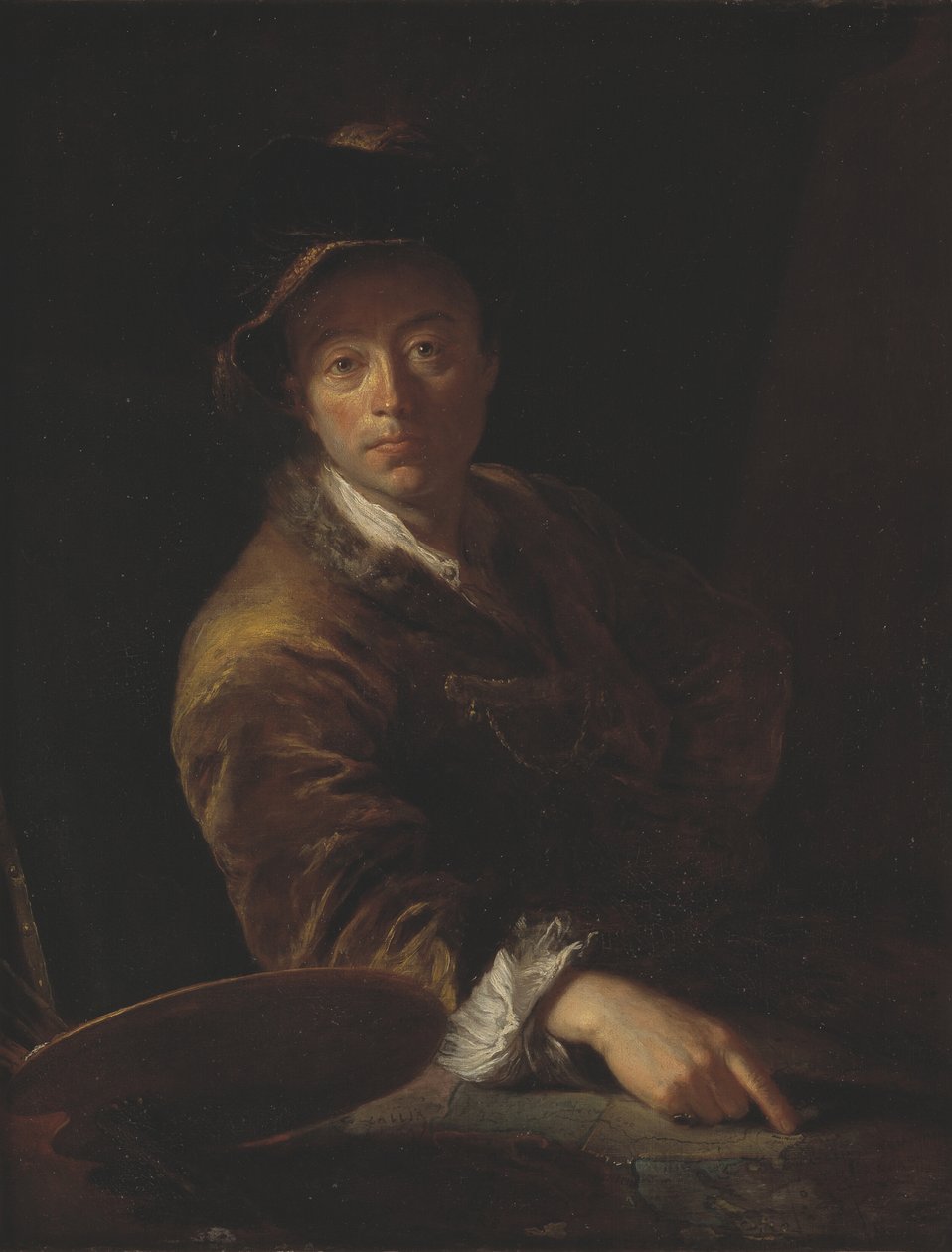 Bir Ressamın Portresi (muhtemelen C. L. Agricola, 1667-1719) by Antoine Pesne