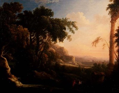 Arcadian Manzarasında Pan ve Syrinx by Antoine Pierre the Younger Patel