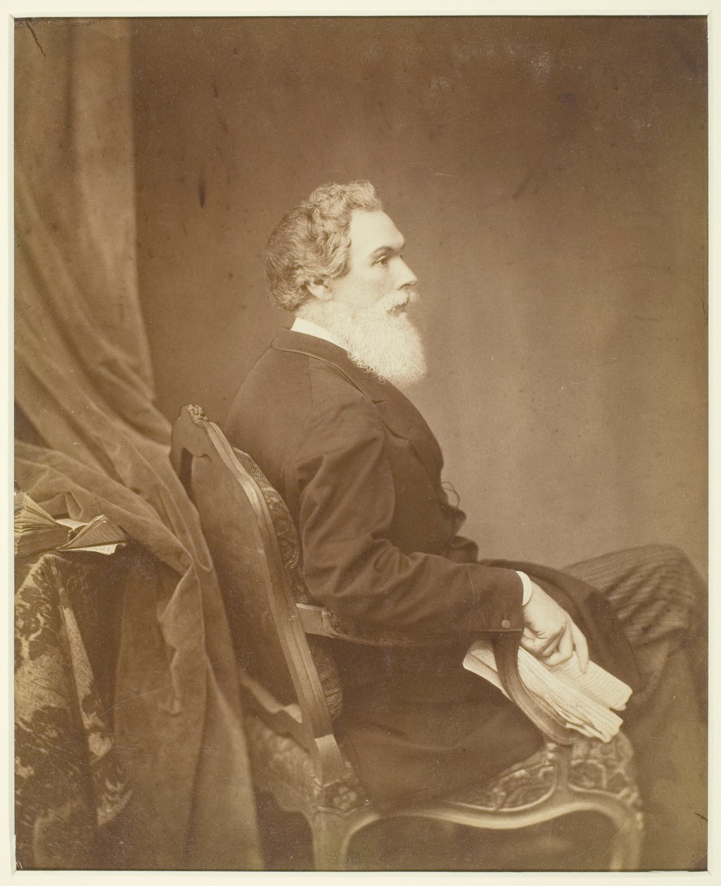 İsimsiz (Sandalyedeki Adam, Profil) by Antoine Samuel Adam Salomon